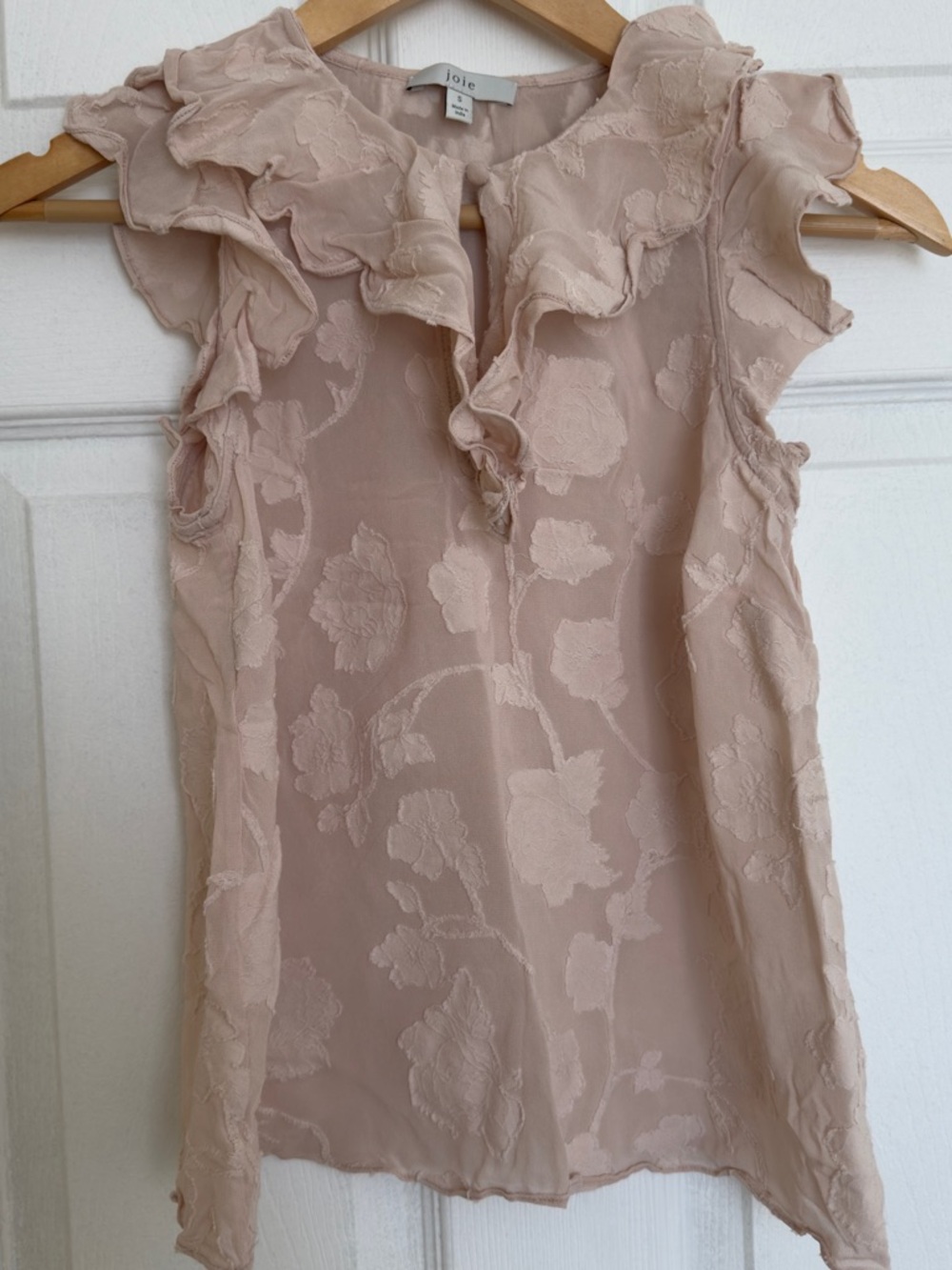 Joie Women's Blush Ruffle Cap-Sleeve Blouse